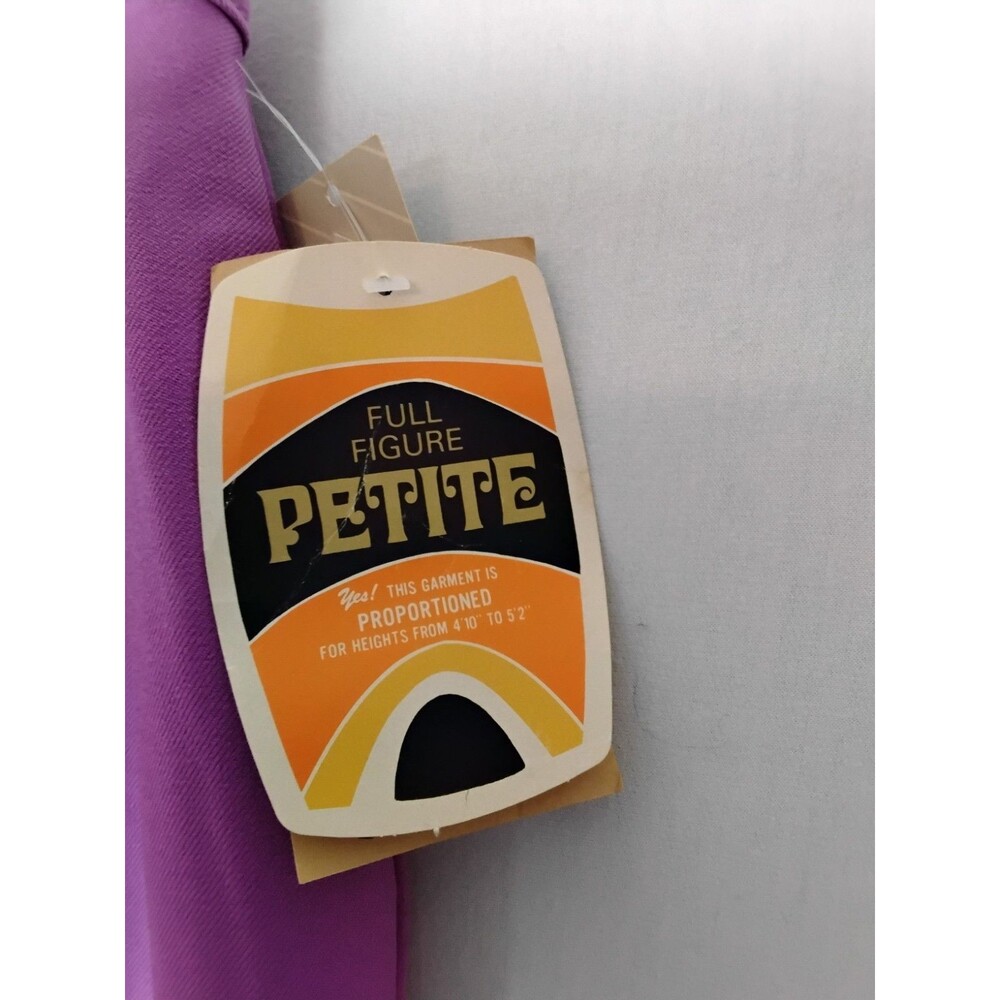 VINTAGE Laurente Pants Womens 42 Purple Elastic Waist petite  New With Tags USA - Picture 6 of 9
